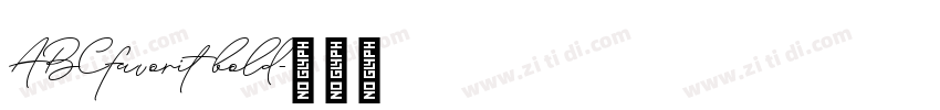 ABCfavorit bold字体转换